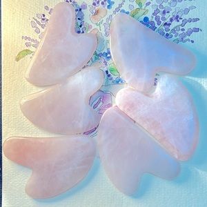 Gua Sha Rose Quartz Tool for Face - Gua Sha Stone - Face Massager